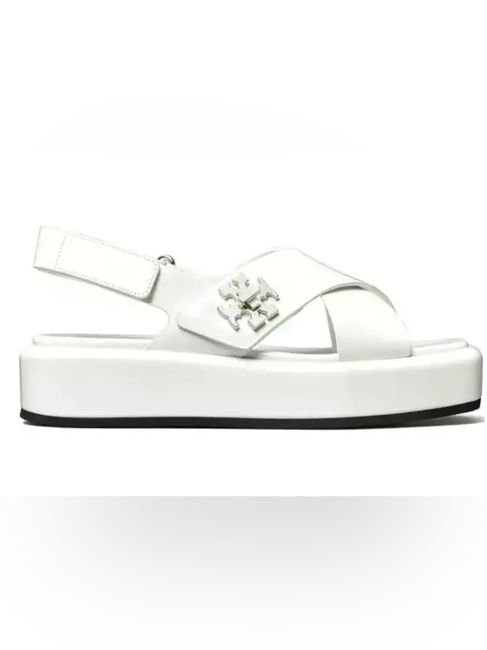 Tory Burch, 40mm T-Lock platform sandals in White, Size 8.5 - Picture 1 of 13